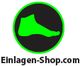Grünes Fuß-Logo im schwarzen Kreis, darunter der Text "Einlagen-Shop.com".