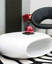 OFU Couchtisch in hochglanz weiss