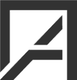 Schwarzes geometrisches Logo mit Pfeilmotiv, bestehend aus Linien und Ecken auf weißem Hintergrund.