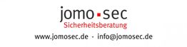 Jomo-sec Sicherheitsberatung Logo mit Webseite und E-Mail: www.jomosec.de, info@jomosec.de.