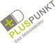 Logo mit Pluspunkt und Text: "PLUSPUNKT DAS DESIGNBÜRO".