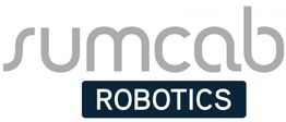 Logo mit dem Schriftzug "sumcab ROBOTICS" in Grau und Weiß auf dunklem Hintergrund.