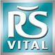 Logo mit Schriftzug "RS Vital" auf türkisfarbenem Hintergrund.