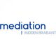 Logo met blauwe tekst: "mediation Midden Brabant".