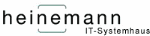 Logo mit dem Text „heinemann IT-Systemhaus“ in schlichtem Design.