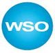 Blauer Kreis mit weißen Buchstaben "WSO" in der Mitte.