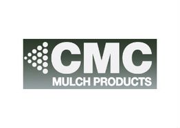 Logo of CMC Mulch Products with dotted arrow design.