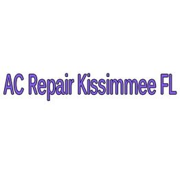 Text: "AC Repair Kissimmee FL" in purple font on a white background.