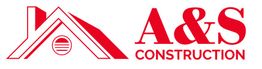 Red logo of A&S Construction with a stylized roof design.