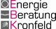Logo: Energie Beratung Kronfeld mit grafischen Symbolen links der Schrift.