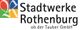 Logo der Stadtwerke Rothenburg ob der Tauber GmbH mit bunten Symbolen links.