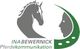 Logo mit Pferd und Gesicht, Text: INA BEWERNICK Pferdekommunikation.
