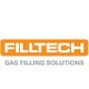 Logo von Filltech mit dem Slogan "Gas Filling Solutions" in orange und grau.