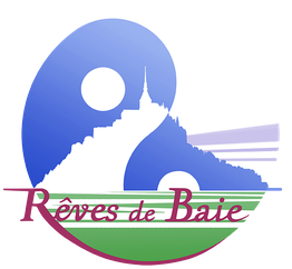 Logo "Rêves de Baie" avec symbole Yin-Yang et silhouette de monument.