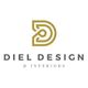 Logo of Diel Design & Interiors with a stylized golden "D" above the name.