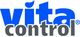 Logo mit blauem "vita" und grauem "control" auf weißem Hintergrund.