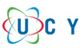 Logo met letters "UCY" omgeven door kleurrijke ellipsen.