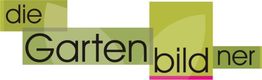 Logo mit grünem Hintergrund und dem Text "die Gartenbildner" in schwarzer Schrift.
