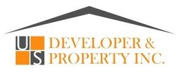 Logo of US Developer & Property Inc. with a roof design above the text.