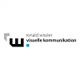 Logo mit Schriftzug: "ronald wissler visuelle kommunikation" und stilisiertem "rw".
