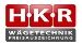 Rotes HKR-Logo mit Schriftzug "Wägetechnik Preisauszeichnung" auf grauem Hintergrund.