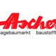Logo von Ascher Hagebaumarkt mit rotem Schriftzug und Hagebau-Logo links.