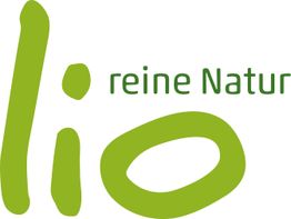 Grünes Logo mit Text "lio reine Natur".
