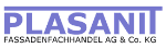 Logo der Firma Plasanit Fassadenfachhandel AG & Co. KG in lila Schrift auf weißem Hintergrund.