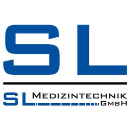 Logo von SL Medizintechnik GmbH, blaue Buchstaben "SL" mit Text darunter.