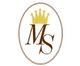 Ovales Logo mit braunen Buchstaben "MS" und goldener Krone oben.
