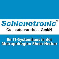 Schlenotronic Logo mit Text: IT-Systemhaus in der Metropolregion Rhein-Neckar.