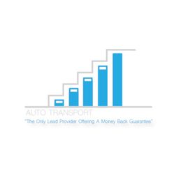 Bar chart with blue bars and text: "AUTO TRANSPORT - Money Back Guarantee Offer."