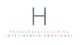 Letra "H" con texto: Psicología, Coaching, Inteligencia Emocional, en colores azul y rojo.