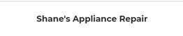 Text: "Shane's Appliance Repair" in bold font on a plain white background.
