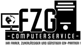 FZG Computerservice-Logo mit PC und Bildschirm. Text: "Ihr fairer, zuverlässiger und günstiger EDV-Partner!"