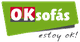 Logo de OK Sofás con fondo verde y texto "estoy ok!" en cursiva.