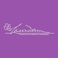 Purple logo with "Laserderm" text and flower design. Dermatology & Laser Business tagline.