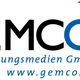 GEMCO Logo mit blauer Schrift: "Veranstaltungsmedien GmbH, www.gemco.de", stilisierte Schallwellen.
