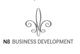 Eine stilisierte Lilie über dem Text "N8 Business Development" auf weißem Hintergrund.