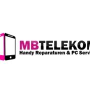 Logo von MB Telekom mit Handysymbol, Text "Handy Reparaturen & PC Service".