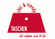 Rotes Logo mit Text: "chic & trendy TASCHEN. Wir wissen, was IN ist."
