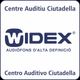 Logo de Widex con texto: "Audífonos de alta definición" y "Centro Auditivo Ciutadella".