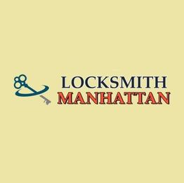 Illustration of a key with "Locksmith Manhattan" text on a light yellow background.