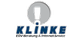 Logo mit Ausrufezeichen und Text: "KLINKE EDV-Beratung & Internet-Service", blau und grau.
