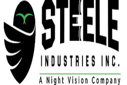 Logo of Steele Industries Inc. with an owl icon and text "A Night Vision Company".