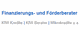 Text: "Finanzierungs- und Förderberater, KfW Kredite, KfW Berater, Mikrokredite u.a." in blau.