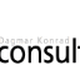 Logo „EQ Consulting“ mit gelbem Schriftzug und quadratischem Muster rechts oben.