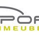 Logo van Spork Tuinmeubelen in grijs en groen.