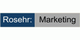 Blaues Rechteck mit "Rosehr:", graues mit "Marketing".