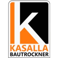 Logo mit großem "K" in Schwarz und Orange, darunter Text "Kasalla Bautrockner".